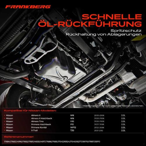 Frankberg 1x Ölwanne Motorölwanne für Nissan X-Trail T30 2001-2013 2.2L Bild Frankberg 1x Ölwanne Motorölwanne für Nissan X-Trail T30 2001-2013 2.2L