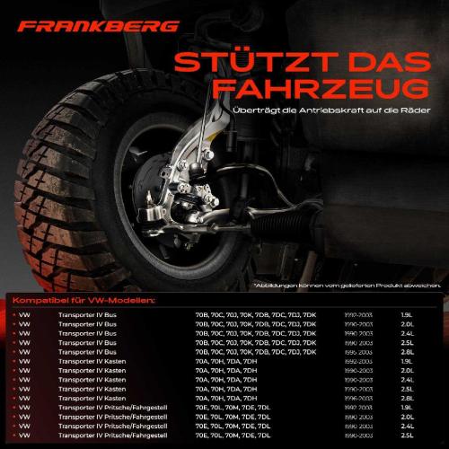Frankberg 1x Achsschenkel Radaufhängung Vorderachse Links für VW Transporter IV T4 Bus Kasten Bild Frankberg 1x Achsschenkel Radaufhängung Vorderachse Links für VW Transporter IV T4 Bus Kasten