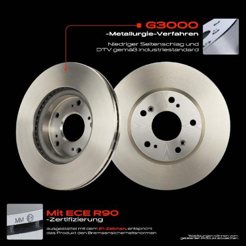 Frankberg 2x Bremsscheiben Vorderachse für Honda Accord VI Coupe VII Civic IX Stufenheck 1998-2022 Bild Frankberg 2x Bremsscheiben Vorderachse für Honda Accord VI Coupe VII Civic IX Stufenheck 1998-2022