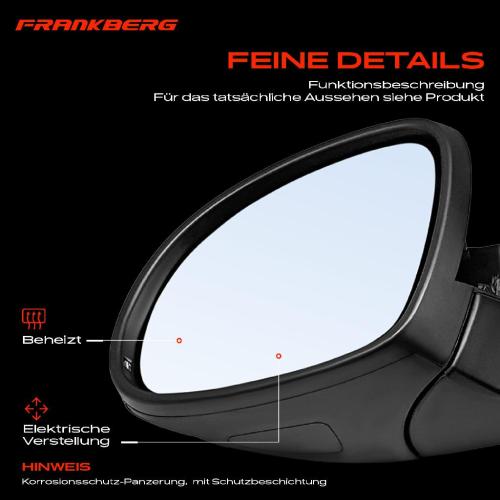 Frankberg 1x Außenspiegel Links für VW Tiguan 5N 1.4L 2.0L 2007-2018 Bild Frankberg 1x Außenspiegel Links für VW Tiguan 5N 1.4L 2.0L 2007-2018