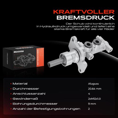 1x Hauptbremszylinder Bremszylinder für Nissan Primastar Opel Vivaro Renault Trafic Bild 1x Hauptbremszylinder Bremszylinder für Nissan Primastar Opel Vivaro Renault Trafic