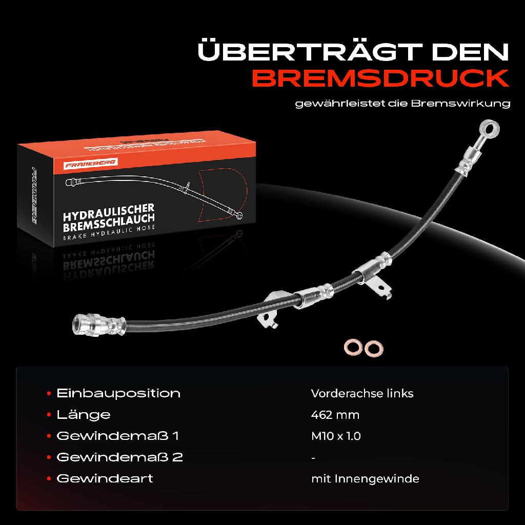 1x Bremsschlauch Bremsschläuche Vorderachse Links für KIA Carens IFJ UN Hyundai Elantra XD