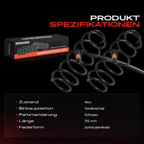 Frankberg 2x Fahrwerksfeder Vorderachse für Smart Fortwo Cabrio 451 Fortwo Coupe 0.8L 1.0L Bj ab 2007 Bild Frankberg 2x Fahrwerksfeder Vorderachse für Smart Fortwo Cabrio 451 Fortwo Coupe 0.8L 1.0L Bj ab 2007