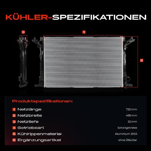 Frankberg 1x Kühler Wasserkühler Motorkühler für VW Touareg Audi A4-A8 Bentley Bild Frankberg 1x Kühler Wasserkühler Motorkühler für VW Touareg Audi A4-A8 Bentley