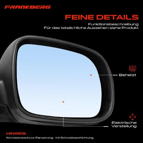 Frankberg 1x Außenspiegel Rechts für VW Bora Variant Golf IV 1J2 1J6 1J1 1J5 Bj ab 1997 Bild Frankberg 1x Außenspiegel Rechts für VW Bora Variant Golf IV 1J2 1J6 1J1 1J5 Bj ab 1997