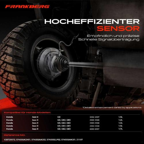 1x ABS Sensor Vorderachse links für Honda Jazz II GD GD GE2 GE3 1.5L 1.2L 1.3L 1.7L 2002-2008 Bild 1x ABS Sensor Vorderachse links für Honda Jazz II GD GD GE2 GE3 1.5L 1.2L 1.3L 1.7L 2002-2008