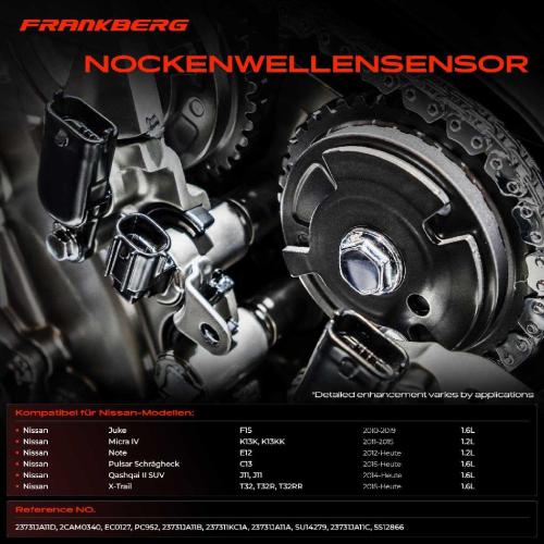 1x Nockenwellenposition Sensor für Nissan Juke Micra IV Pulsar Qashqai II X-Trail 1.6L Bild 1x Nockenwellenposition Sensor für Nissan Juke Micra IV Pulsar Qashqai II X-Trail 1.6L