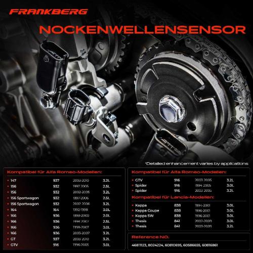 1x Nockenwellenposition Sensor für Alfa Romeo 156 164 166 GTV Spider Lancia Kappa Bild 1x Nockenwellenposition Sensor für Alfa Romeo 156 164 166 GTV Spider Lancia Kappa