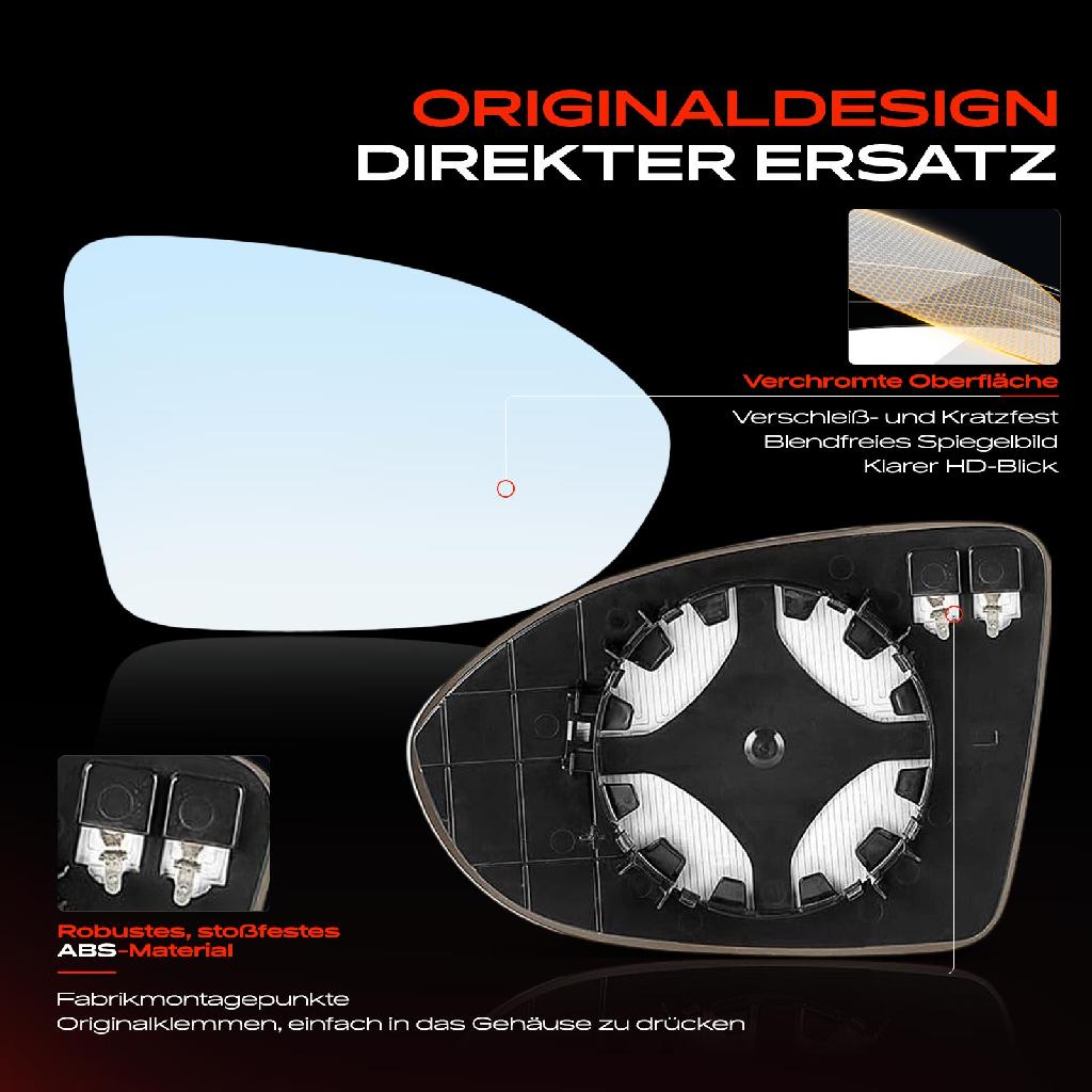 1x Spiegelglas Außenspiegel rechts für VW Golf VIII Variant CG5 DB5 ID.3 E11 E12