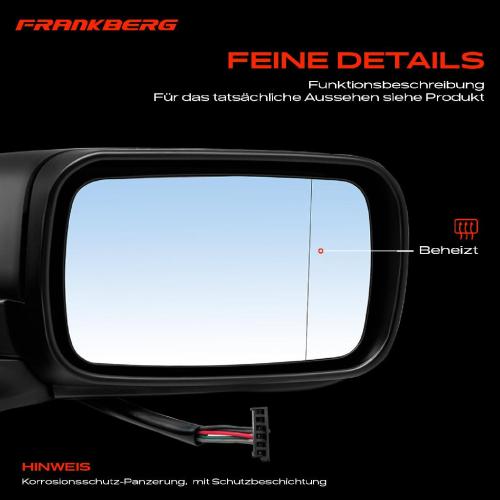 Frankberg 1x Außenspiegel Rechts für BMW 3er Touring E46 1998-2005 Bild Frankberg 1x Außenspiegel Rechts für BMW 3er Touring E46 1998-2005
