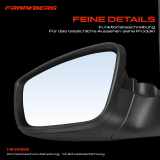 1x Außenspiegel Links für Seat Mii KE1 KF1 Skoda Citigo NF1 VW UP! 1.0L 2011-2023