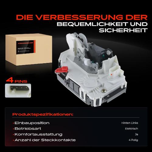 1x Türschloss Hinten Links für Jeep Wrangler III JK 2.8L 3.6L 3.8L Bj ab 2007 Bild 1x Türschloss Hinten Links für Jeep Wrangler III JK 2.8L 3.6L 3.8L Bj ab 2007