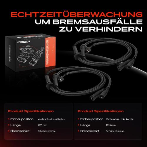 2x Warnkontakt Bremsbelagverschleiß Vorderachse für Porsche 928 4.5L 1979-1982 Bild 2x Warnkontakt Bremsbelagverschleiß Vorderachse für Porsche 928 4.5L 1979-1982