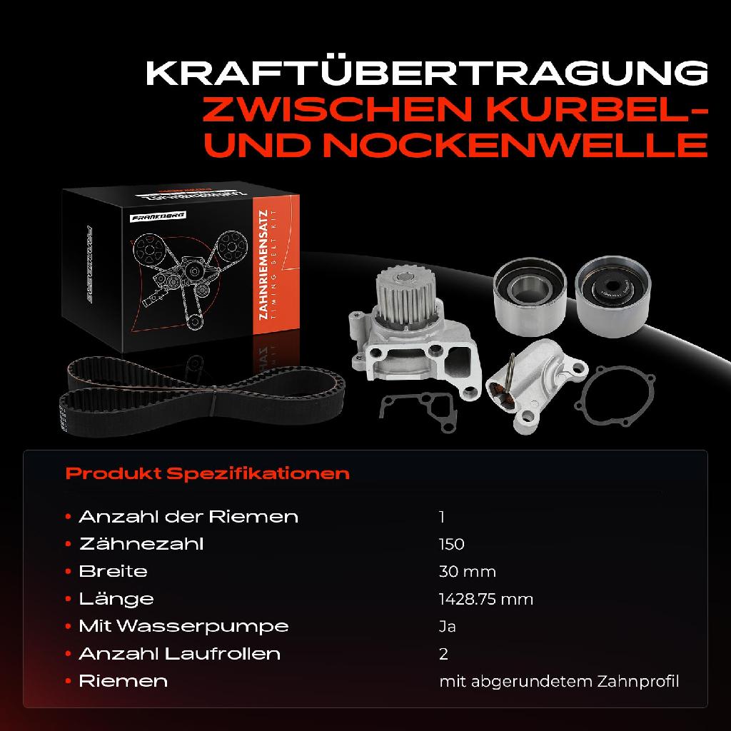1x Zahnriemensatz Zahnriemen Wasserpumpe für Mazda 3 BK 5 CR 6 GG GH GY 2.0L