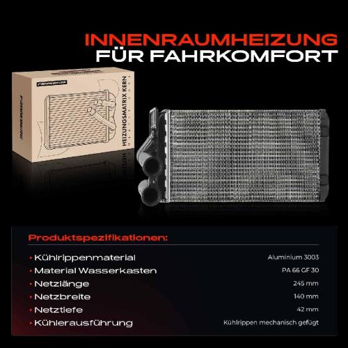 1x Wärmetauscher Innenraumheizung für Citroën C4 LA LC LR Peugeot 307 3A/C 3E 3B 3H Bild 1x Wärmetauscher Innenraumheizung für Citroën C4 LA LC LR Peugeot 307 3A/C 3E 3B 3H