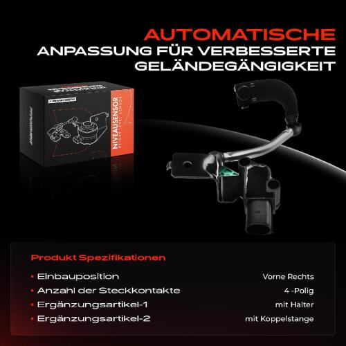 1x Höhensensor Niveauregulierung Vorne Rechts für VW Golf VI Passat Caddy Audi Q3 Bild 1x Höhensensor Niveauregulierung Vorne Rechts für VW Golf VI Passat Caddy Audi Q3
