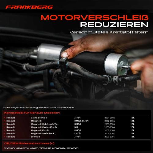 1x Kraftstofffilter für Renault Megane II BM KM Scénic II JM 1.5L Bild 1x Kraftstofffilter für Renault Megane II BM KM Scénic II JM 1.5L