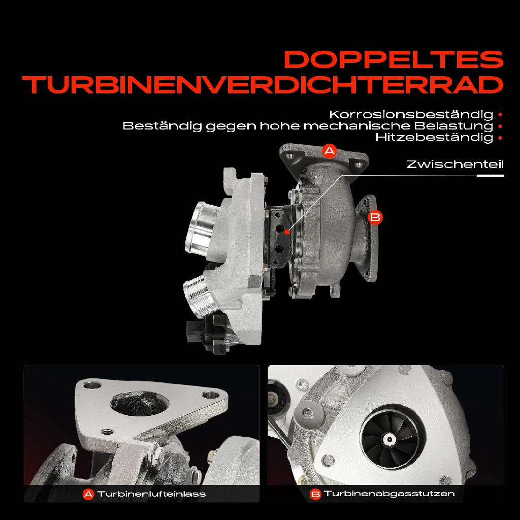 1x Abgasturbolader für Land Rover Range Rover III L322 4.4L 2010-2012