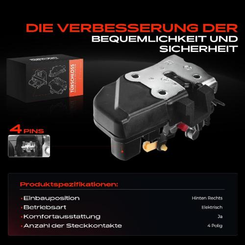 1x Türschloss Hinten Rechts für Jeep Commander XH XK 3.0L 3.7L 4.7L 5.6L 2005-2010 Bild 1x Türschloss Hinten Rechts für Jeep Commander XH XK 3.0L 3.7L 4.7L 5.6L 2005-2010