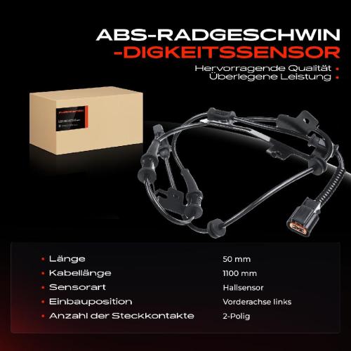 1x ABS Sensor Vorderachse links für Hyundai i20 PB PBT 1.1L 1.2L 1.4L 1.6L 2008-2014 Bild 1x ABS Sensor Vorderachse links für Hyundai i20 PB PBT 1.1L 1.2L 1.4L 1.6L 2008-2014