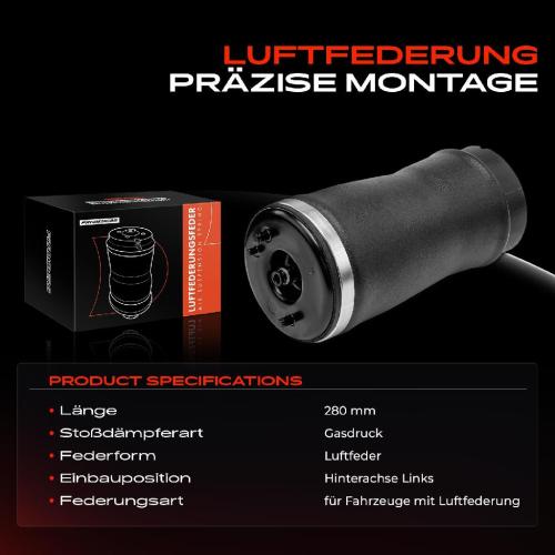 1x Luftfeder Fahrwerk Hinterachse Links für BMW X5 E53 3.0L 4.4L 2000-2006 Bild 1x Luftfeder Fahrwerk Hinterachse Links für BMW X5 E53 3.0L 4.4L 2000-2006