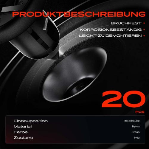 Frankberg 20x Befestigungsclips Motorhaube für Mitsubishi Galant Mazda 2 3 5 6 CX-7 CX-9 Bild Frankberg 20x Befestigungsclips Motorhaube für Mitsubishi Galant Mazda 2 3 5 6 CX-7 CX-9