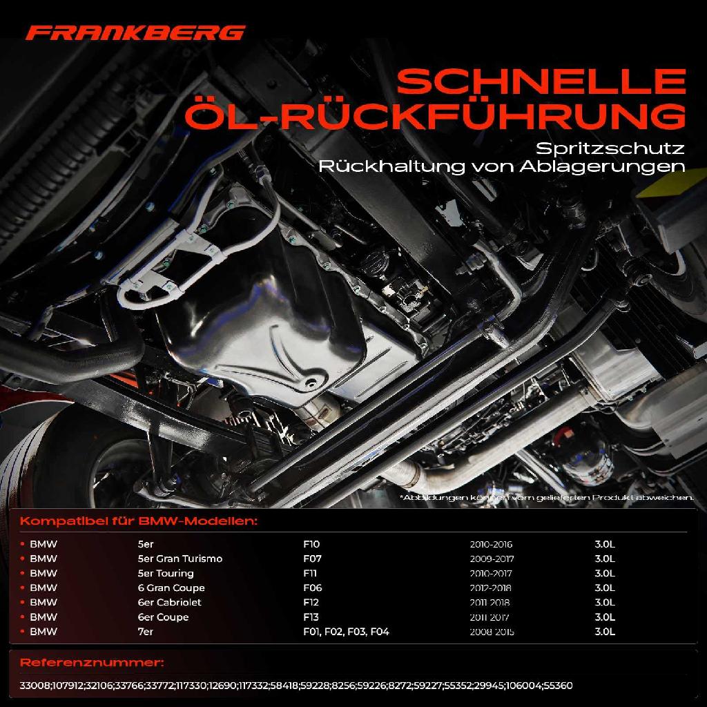 1x Ölwanne Motorölwanne für BMW F10 F18 F07 F11 535i F06 F12 F13 640i F01 F02 F03 F04 740i 3.0L