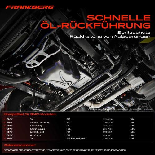 Frankberg 1x Ölwanne Motorölwanne für BMW F10 F18 F07 F11 535i F06 F12 F13 640i F01 F02 F03 F04 740i 3.0L Bild Frankberg 1x Ölwanne Motorölwanne für BMW F10 F18 F07 F11 535i F06 F12 F13 640i F01 F02 F03 F04 740i 3.0L