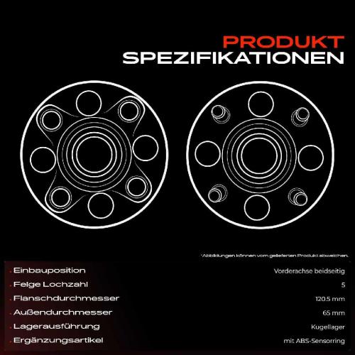 1x Radnabe Radlagersatz Vorderachse beidseitig für Skoda Fabia I Combi Praktik Stufenheck II Roomster Bild 1x Radnabe Radlagersatz Vorderachse beidseitig für Skoda Fabia I Combi Praktik Stufenheck II Roomster