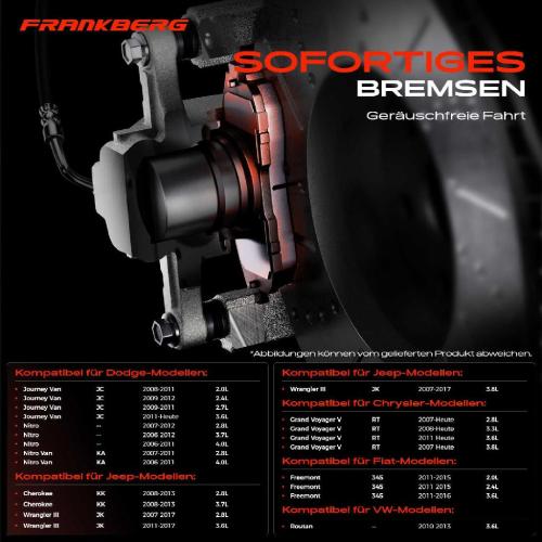 4x Bremsbeläge Vorderachse für VW Routan Chrysler Grand Voyager V Dodge Caravan Journey Van Nitro Bild 4x Bremsbeläge Vorderachse für VW Routan Chrysler Grand Voyager V Dodge Caravan Journey Van Nitro