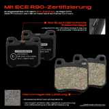 4x Bremsbeläge Hinterachse für Opel Calibra A Omega Caravan B Senator Vectra CC Saab 900 II Cabriolet