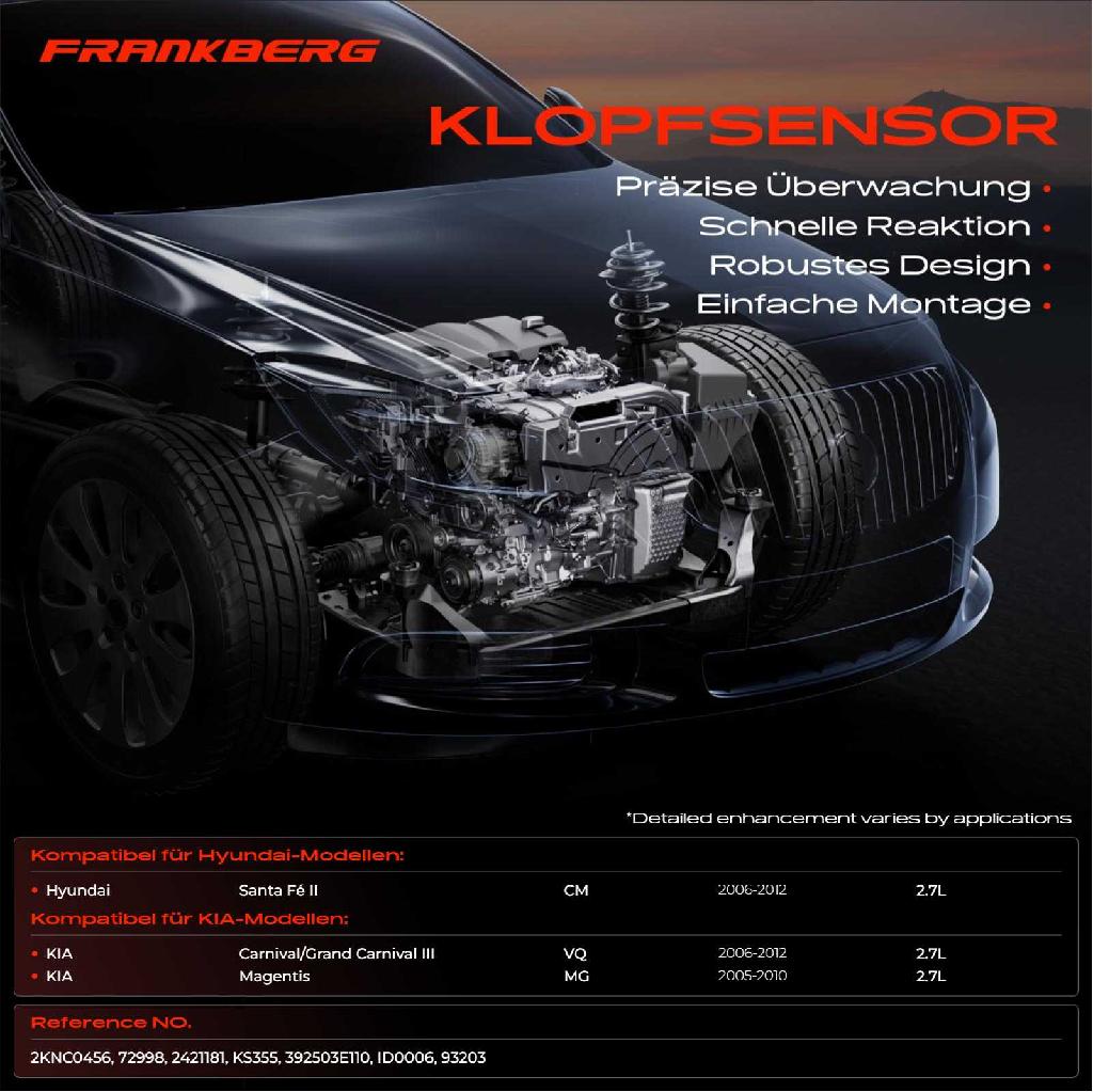 1x Klopfsensor Klopfgeber für Hyundai Santa Fé II CM KIA Magentis MG 2.7L