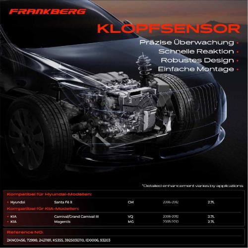 1x Klopfsensor Klopfgeber für Hyundai Santa Fé II CM KIA Magentis MG 2.7L Bild 1x Klopfsensor Klopfgeber für Hyundai Santa Fé II CM KIA Magentis MG 2.7L