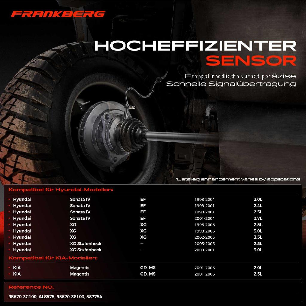 1x ABS Sensor Vorderachse rechts für Hyundai Sonata IV XG Stufenheck KIA Magentis 2.0L 2.4L 2.5L 1998-2005