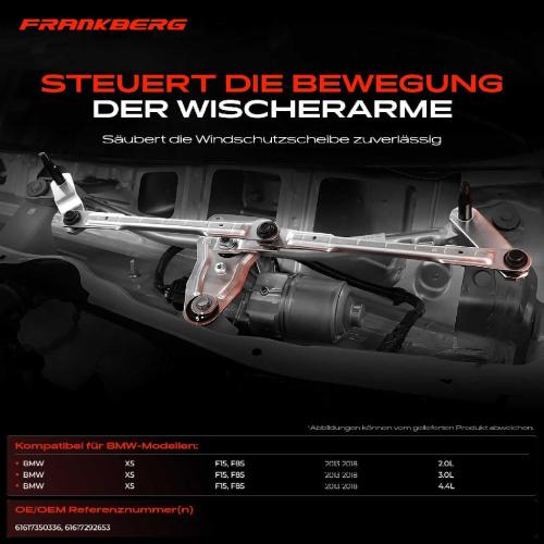 Frankberg 1x Wischergestänge Vorne für BMW X5 F15 F85 4.4L 3.0L 2.0L 2013-2018 Bild Frankberg 1x Wischergestänge Vorne für BMW X5 F15 F85 4.4L 3.0L 2.0L 2013-2018