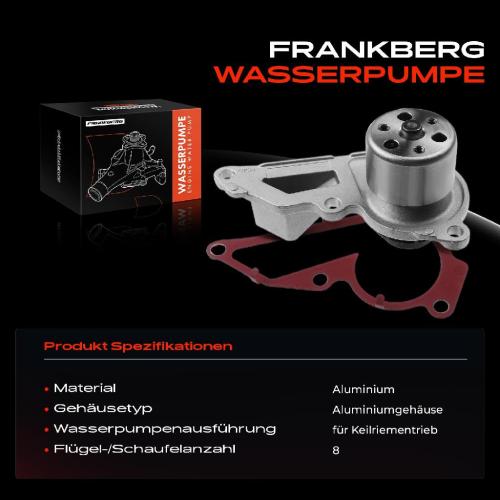 Frankberg 1x Wasserpumpe Kühlwasserpumpe für Mercedes-Benz W177 W247 Dacia Dokker Renault Megane Nissan 1.3L Bild Frankberg 1x Wasserpumpe Kühlwasserpumpe für Mercedes-Benz W177 W247 Dacia Dokker Renault Megane Nissan 1.3L