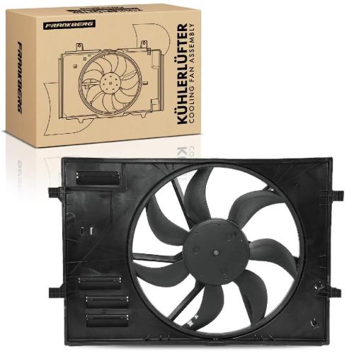 Frankberg 1x Motorkühller Einfachlüfter mit Kühlerlüfterrahmen VW Golf VII Touran Audi A3 Seat Leon Skoda Bild Frankberg 1x Motorkühller Einfachlüfter mit Kühlerlüfterrahmen VW Golf VII Touran Audi A3 Seat Leon Skoda