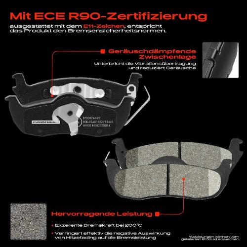 4x Bremsbeläge Hinterachse für Jeep Commander Van Grand Cherokee III XH XK 2004-2010 Bild 4x Bremsbeläge Hinterachse für Jeep Commander Van Grand Cherokee III XH XK 2004-2010