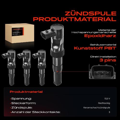 4x Zündmodul Zündspule für Fiat Stilo 192 2.4L 2001-2007 Bild 4x Zündmodul Zündspule für Fiat Stilo 192 2.4L 2001-2007