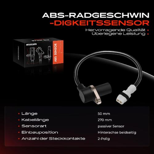 1x ABS Sensor Hinterachse beidseitig für Porsche 911 964 3.6L 1989-1992 Bild 1x ABS Sensor Hinterachse beidseitig für Porsche 911 964 3.6L 1989-1992