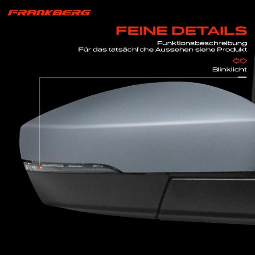 Frankberg 1x Außenspiegel Rechts für VW Polo 6C1 6R1 1.2L 1.4L 1.6L 2009-2010 Bild Frankberg 1x Außenspiegel Rechts für VW Polo 6C1 6R1 1.2L 1.4L 1.6L 2009-2010