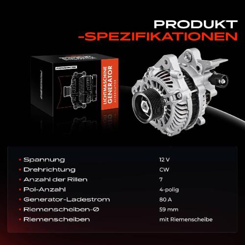 1x Lichtmaschine Generator für Honda Civic VIII FK FN FA FD FR-V BE 1.8L 2005-2012 Bild 1x Lichtmaschine Generator für Honda Civic VIII FK FN FA FD FR-V BE 1.8L 2005-2012