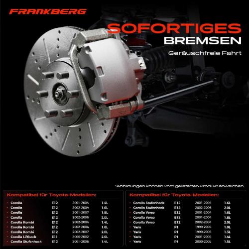 2x Bremsscheiben Hinterachse für Toyota Corolla Kombi Liftback Stufenheck Verso Prius Yaris Van Bild 2x Bremsscheiben Hinterachse für Toyota Corolla Kombi Liftback Stufenheck Verso Prius Yaris Van