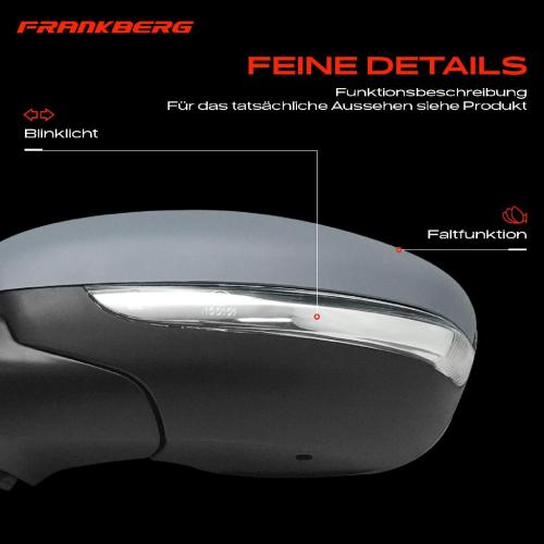 Frankberg 1x Außenspiegel Links für Peugeot 208 I CA CC 1.0L 1.2L 1.4L 1.6L 2012-2015 Bild Frankberg 1x Außenspiegel Links für Peugeot 208 I CA CC 1.0L 1.2L 1.4L 1.6L 2012-2015