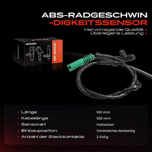 1x ABS Sensor Vorderachse beidseitig für Land Rover Range III 3.6L 4.2L 4.4L 5.0L 2004-2012 Bild 1x ABS Sensor Vorderachse beidseitig für Land Rover Range III 3.6L 4.2L 4.4L 5.0L 2004-2012