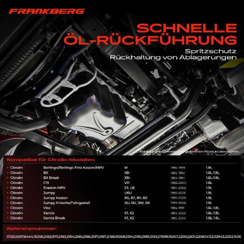 Frankberg 1x Ölwanne Motorölwanne für Citroën BX Visa Xantia ZX Fiat Peugeot 205 306 309 405 406 Bild Frankberg 1x Ölwanne Motorölwanne für Citroën BX Visa Xantia ZX Fiat Peugeot 205 306 309 405 406