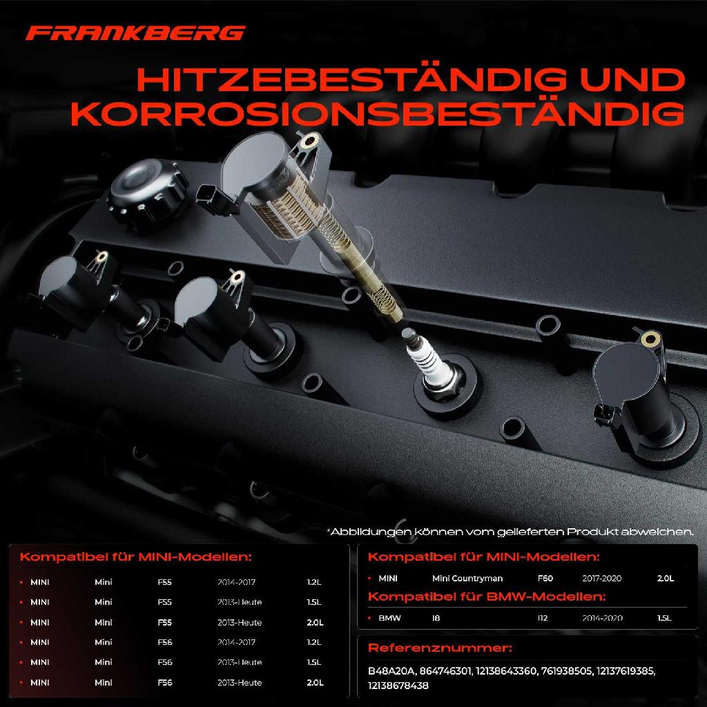 4x Zündmodul Zündspule für BMW I8 I12 MINI Mini F55 F56 Mini Countryman F60 1.5L 1.2L 2.0L Bj ab 2013