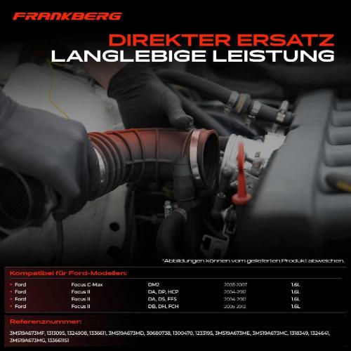 Frankberg 1x Ansaugschlauch, Luftfilter für Ford Focus C-Max II Turnier DM2 DA DP Bild Frankberg 1x Ansaugschlauch, Luftfilter für Ford Focus C-Max II Turnier DM2 DA DP