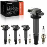 Frankberg 4x Zündspule Zündkerze für Daihatsu Copen L880 L881 Materia M4 Sirion M3 Terios F7 J2 1.3L 1.5L Bj ab 2005