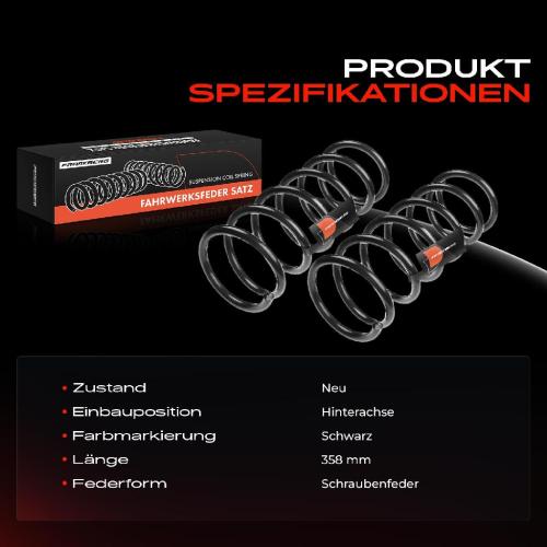 Frankberg 2x Fahrwerksfeder Hinterachse f r Volvo S80 II 124 2.0L 2.4L 2.5L 2006-2016 Bild Frankberg 2x Fahrwerksfeder Hinterachse f r Volvo S80 II 124 2.0L 2.4L 2.5L 2006-2016